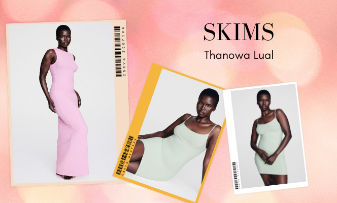 Thanowa Lual For Skims' Latest Lounge Wear Drop - SatisFashion Uganda