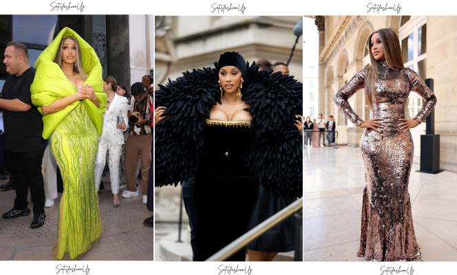Cardi B Makes a Case for Sequins at Fendi's Couture Fall 2023 Show